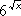 6 to the power of the square root of x