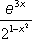 e to the power 3x divided by 2 to the power (1 minus x squared)